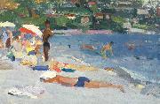 unknow artist A Beach in Evpatoria oil painting reproduction